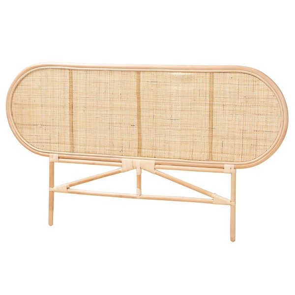 Baxton Studio bali & pari Reegan Modern Bohemian Natural Brown Rattan Queen Size Standalone Headboard Cheap - Image 3