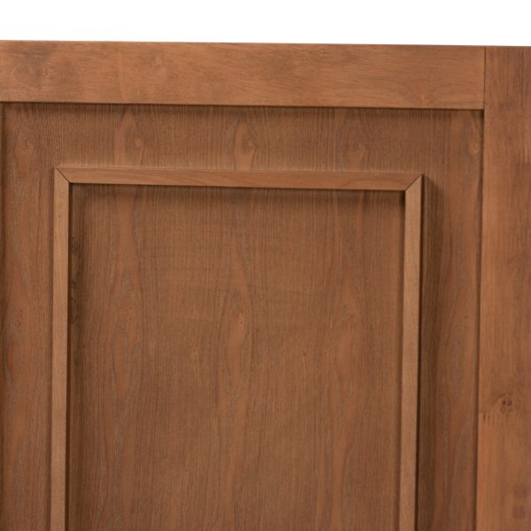Baxton Studio Giordano Classic and Traditional Ash Walnut Finished Wood Queen Size Headboard Hot on Sale - Image 4