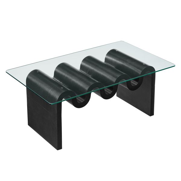 Ondine Glass Top Coffee Table by Modway For Discount - Image 5