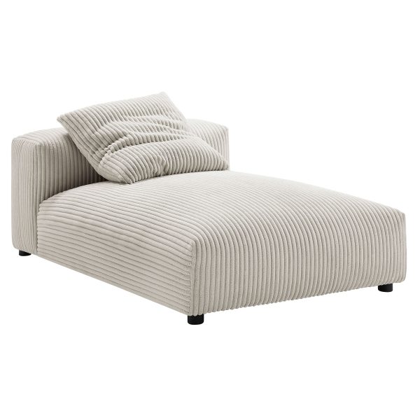 Solace Modular Corduroy Upholstered Armless Chaise Lounge by Modway Discount - Image 2