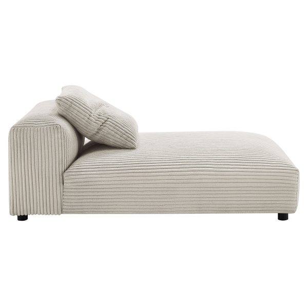 Solace Modular Corduroy Upholstered Armless Chaise Lounge by Modway Discount - Image 3