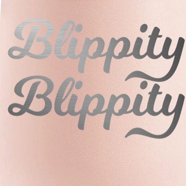 A Black Lady Sketch Show Blippity Blippity Laser Engraved Wine Tumbler with Straw Online - Image 2