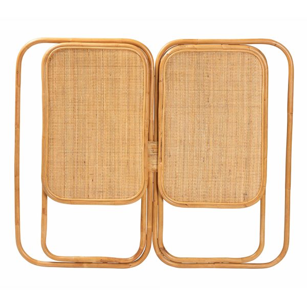Baxton Studio bali & pari Gowan Modern Bohemian Natural Brown Rattan King Size Standalone Headboard For Discount - Image 3