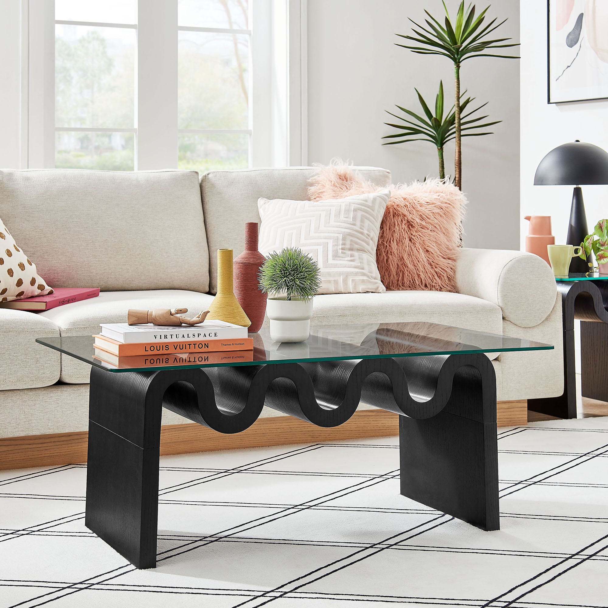 Ondine Glass Top Coffee Table by Modway For Discount