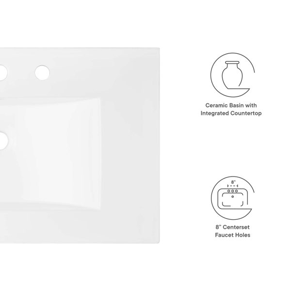 Modway Cayman 30  Bathroom Sink Hot on Sale - Image 5