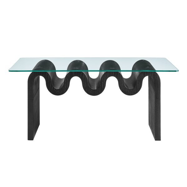 Ondine Glass Top Coffee Table by Modway For Discount - Image 4