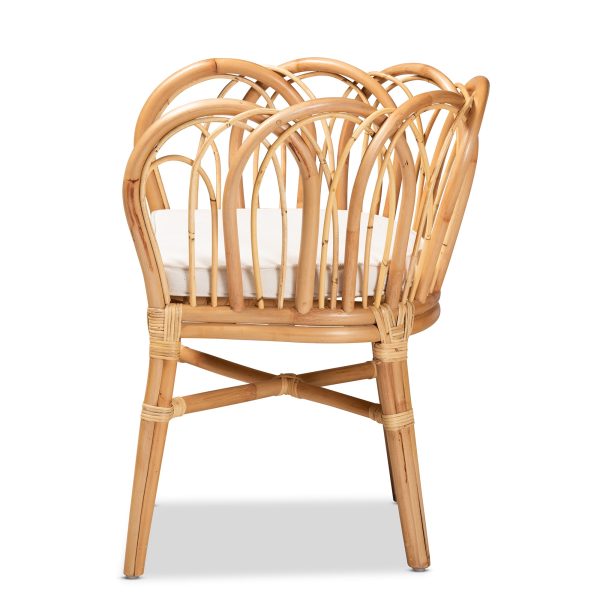 Baxton Studio bali & pari Melody Modern and Contemporary Natural Finished Rattan Dining Chair Cheap - Image 5