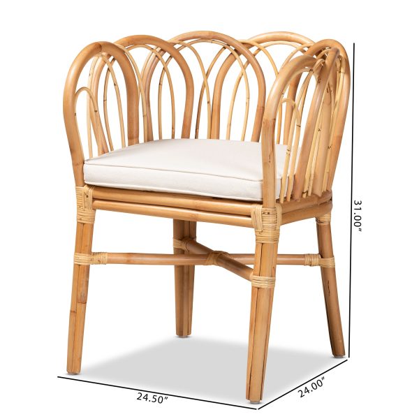 Baxton Studio bali & pari Melody Modern and Contemporary Natural Finished Rattan Dining Chair Cheap - Image 2