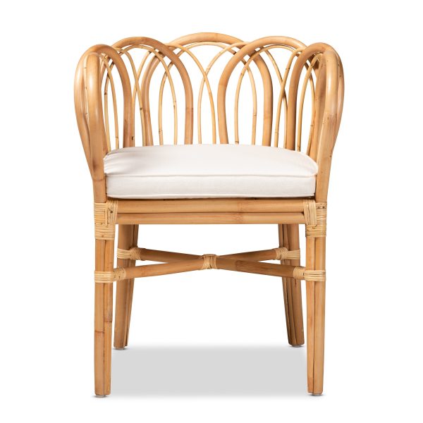 Baxton Studio bali & pari Melody Modern and Contemporary Natural Finished Rattan Dining Chair Cheap - Image 4